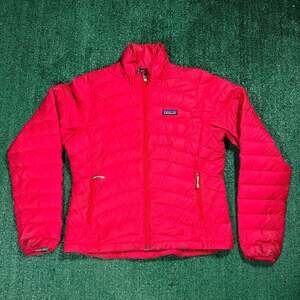 Patagonia Down Sweater Puffer Jacket Womens Small Red Full Zip Small Gorpcore